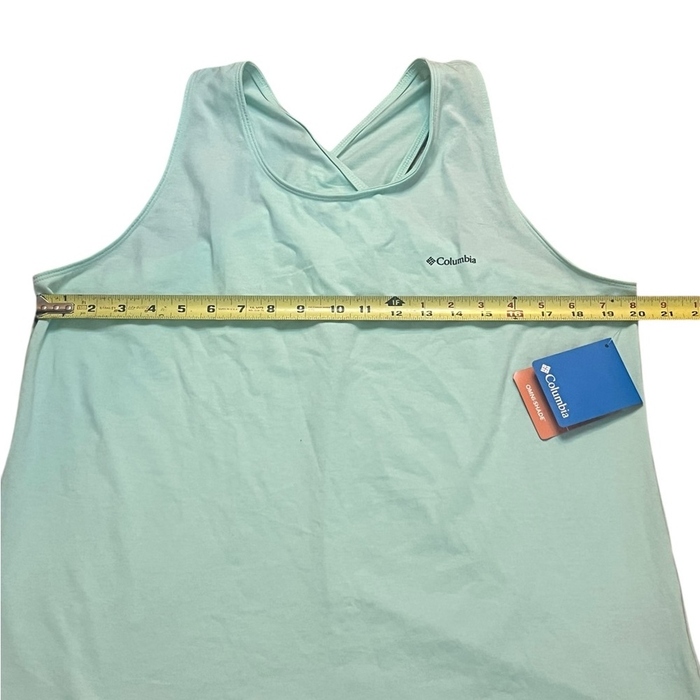 🌟SOLD🌟Columbia Magnolia Springs Women’s XL Mint Crossback Tank Omni-Shade - Picture 2 of 7